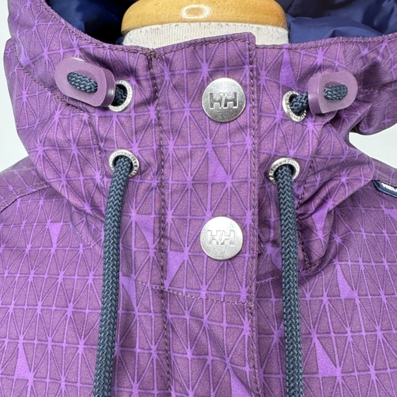 Helly Hansen Protection Jacket Women's Size M Plum Purple Hooded - Picture 3 of 14